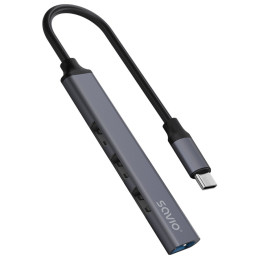 Adapteris Savio USB-C – 3 ×...